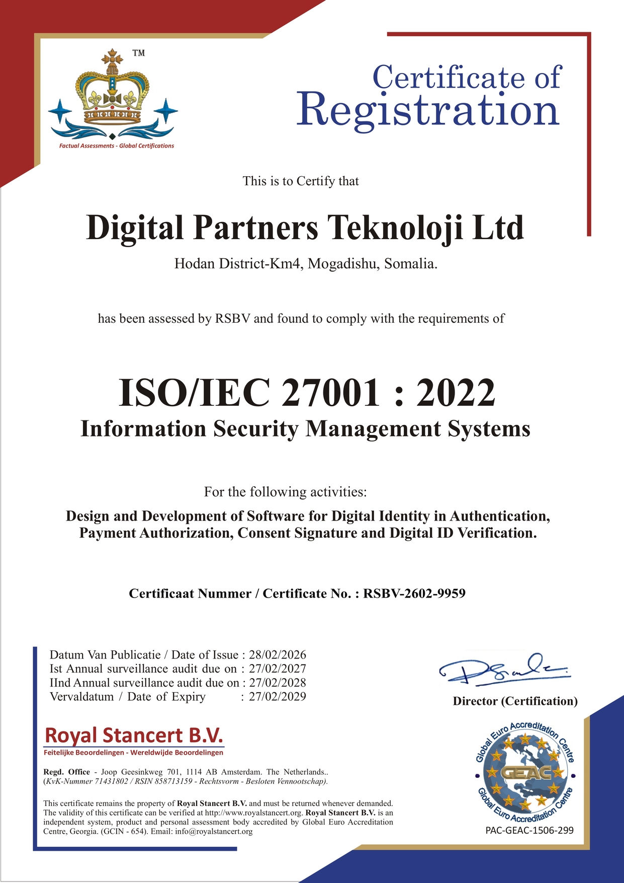 ISO Certification - Somalia